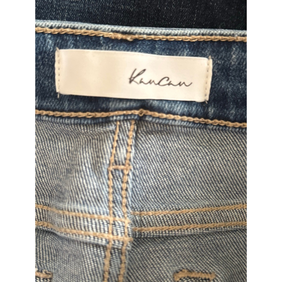 KanCan Distressed Skinny Jeans Raw Hem High Rise Size 7/27 - Picture 5 of 6